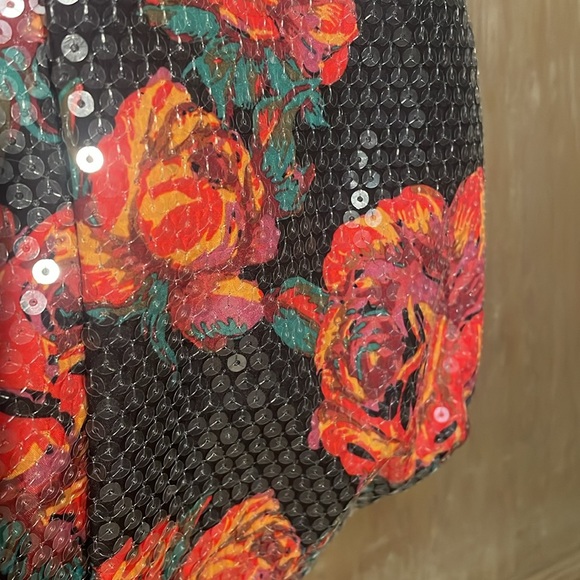 Betsey Johnson Sequin Rose Floral Purse excellent condition. - Picture 9 of 13